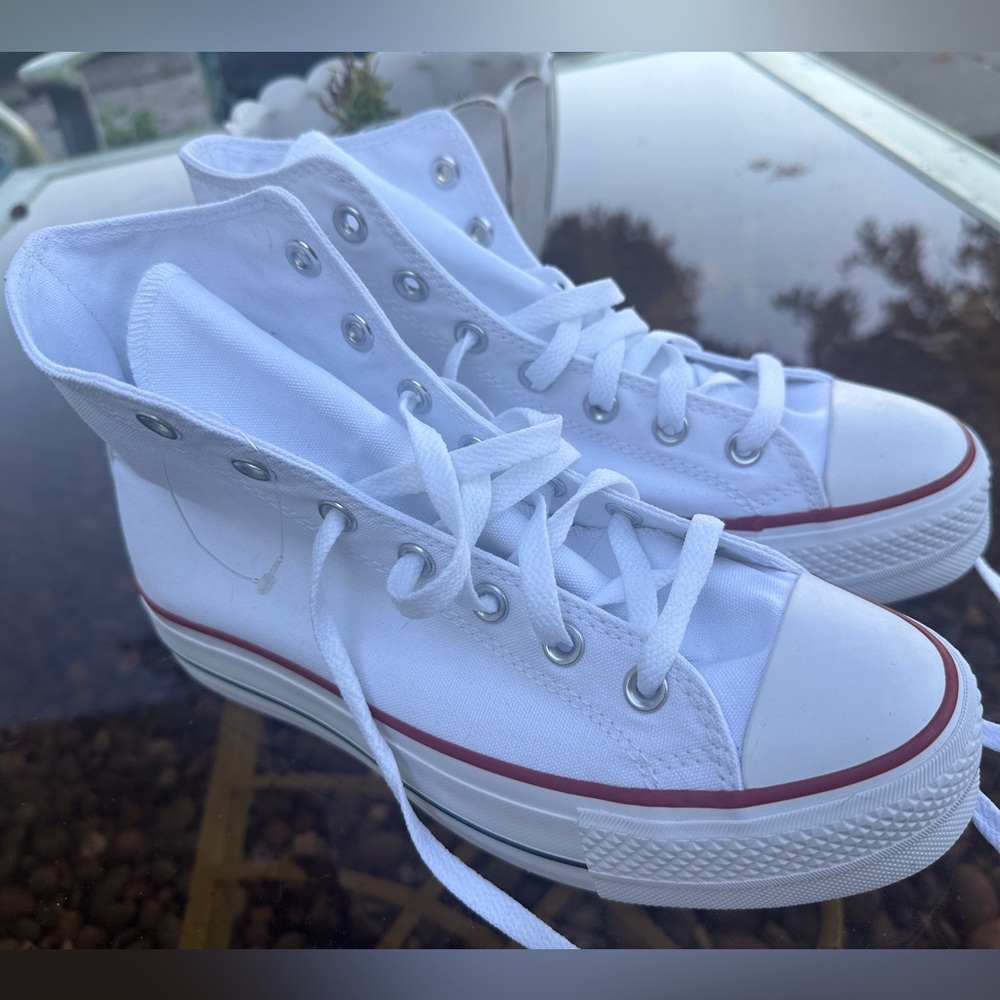 White high top Converse NWT